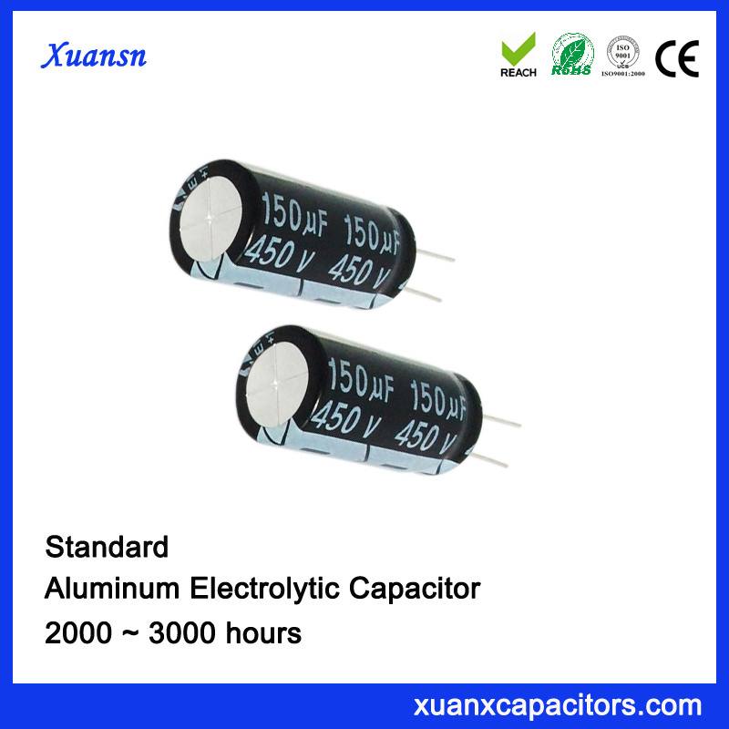 3000 Hours 150UF 450V Electrolytic Capacitor