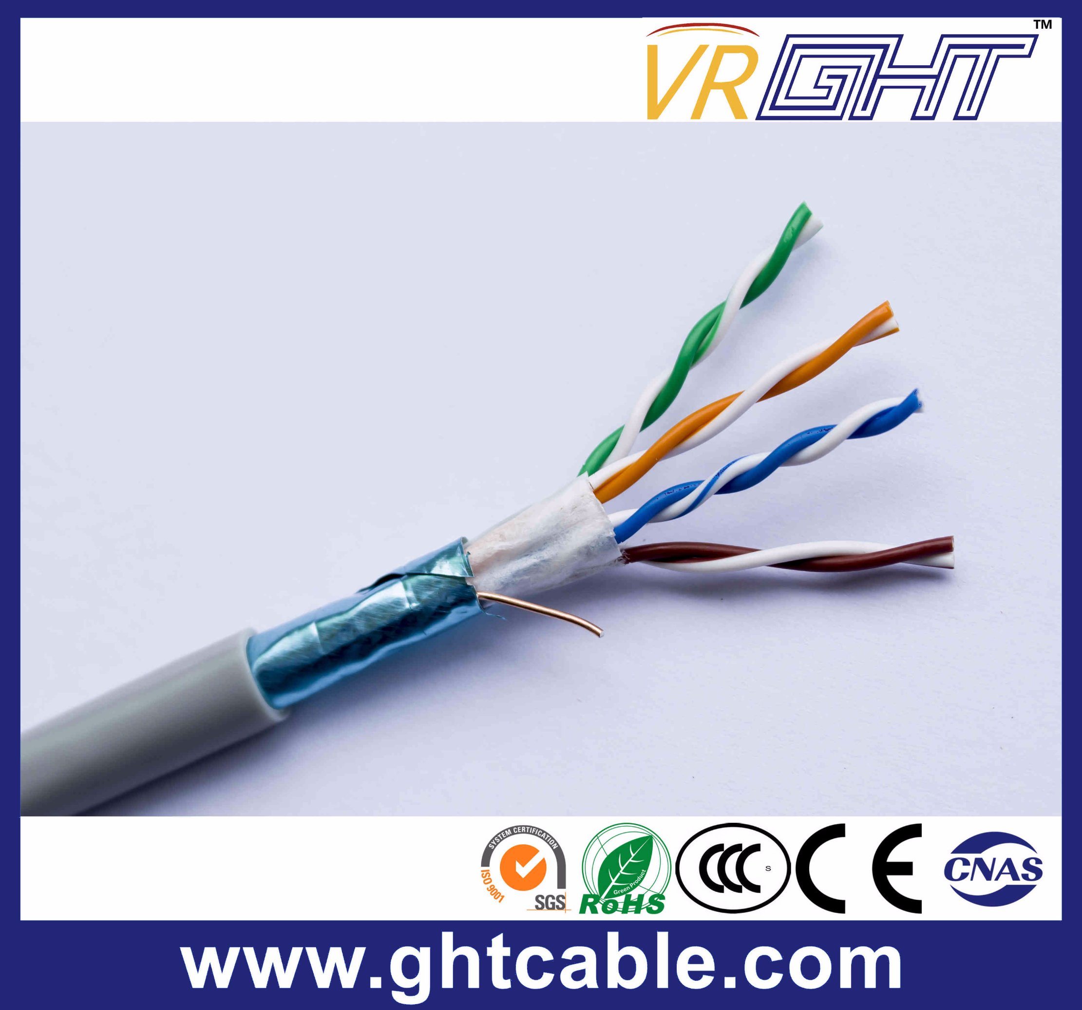 Indoor Cat5/ Cat5e FTP 24AWG Copper Conductor LAN Cable