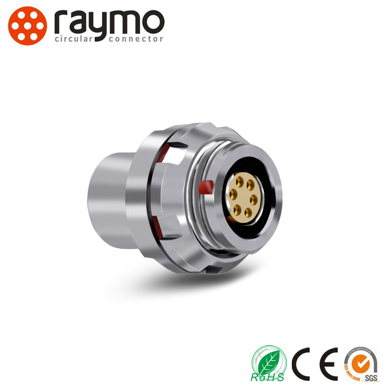 Raymo 1f Series Rear-Mounted Receptacle Waterproof IP68 Circular Cable Connector
