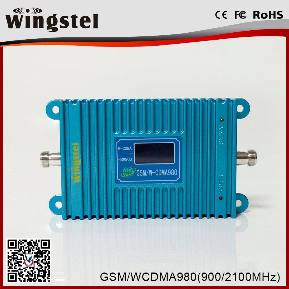 2018 New Design Signal Repeater for Mobile/Dual Band 900/2100MHz 2g 3G Signal Booster with Antenna