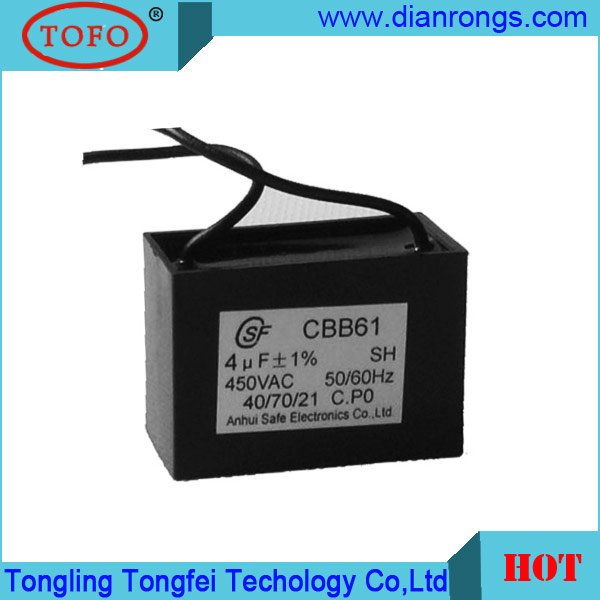 Metallized Polypropylene Film Capacitor for AC Cbb61