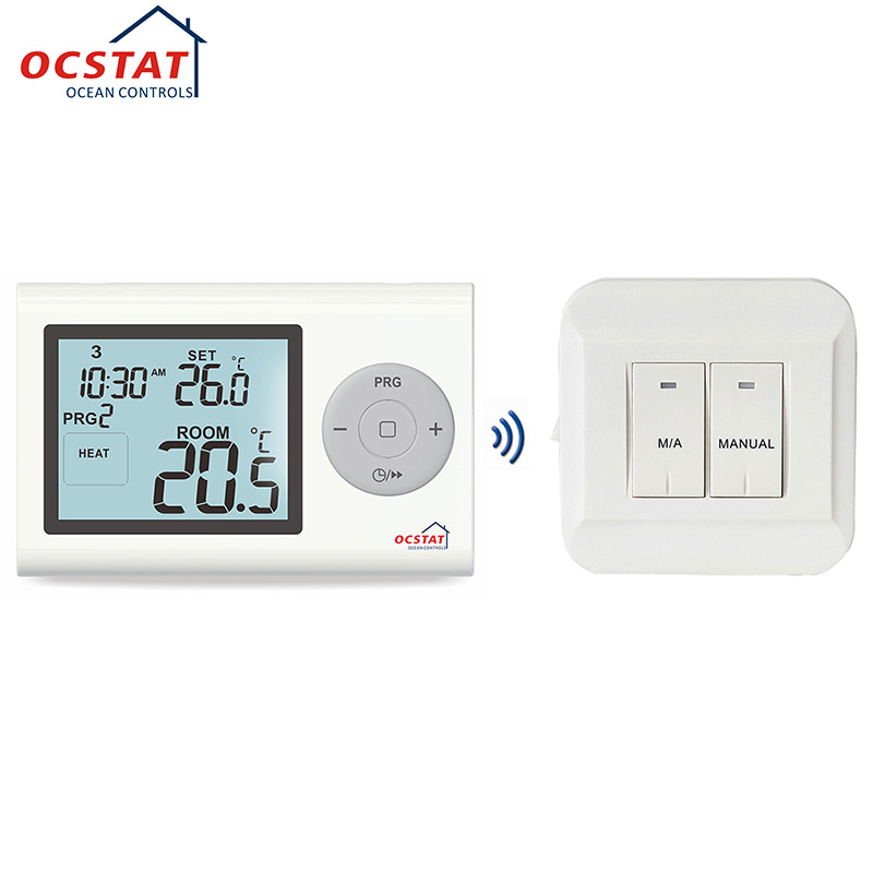 Indoor Usage Boiler Heating Wireless Programmable Room Thermostat