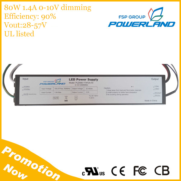 cUL Approval 80W 1400mA 0-10V Dimming LED Drivers