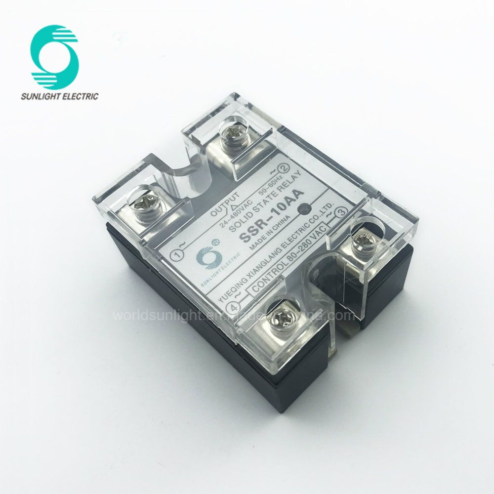 Hotsale SSR-10AA 80-280VAC Input 24-480VAC Output Mini Solid State Relay