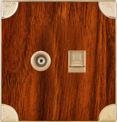 British Standard TV Plus Telephone Socket Flat (N6)