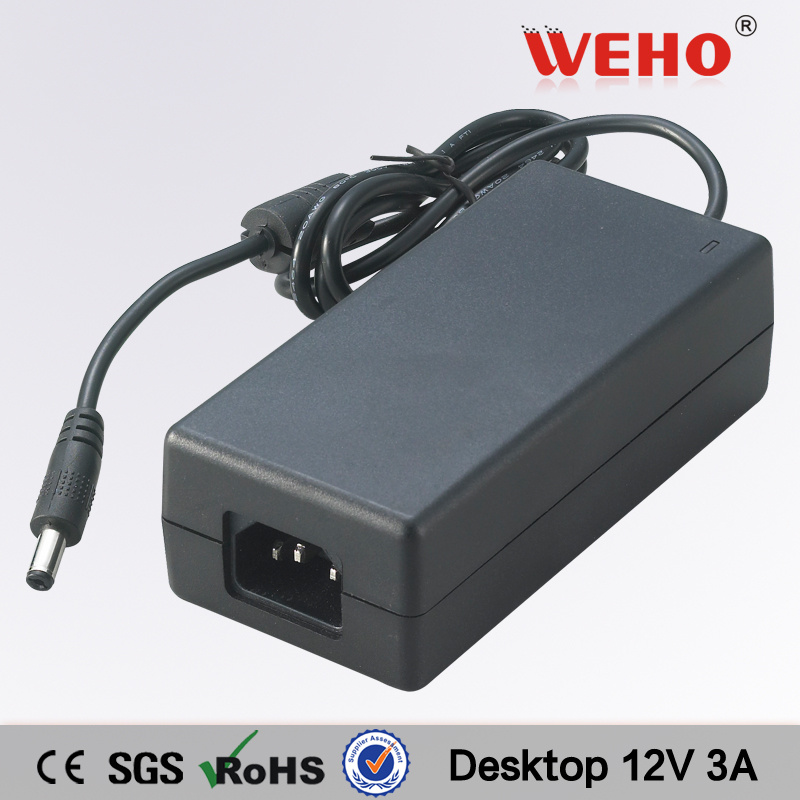 Weho AC/DC 12V 3A Desktop Power Adapter