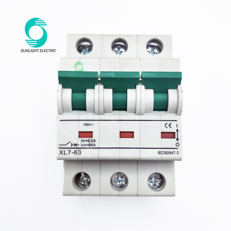 Hot Sale New Products Ce XL7-63 3p 750VDC on off Switch Sigma MCB L7 Mini MCB