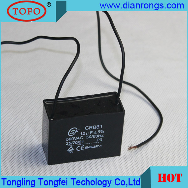 Air Conditionning Fan Capacitor Cbb61 with CQC