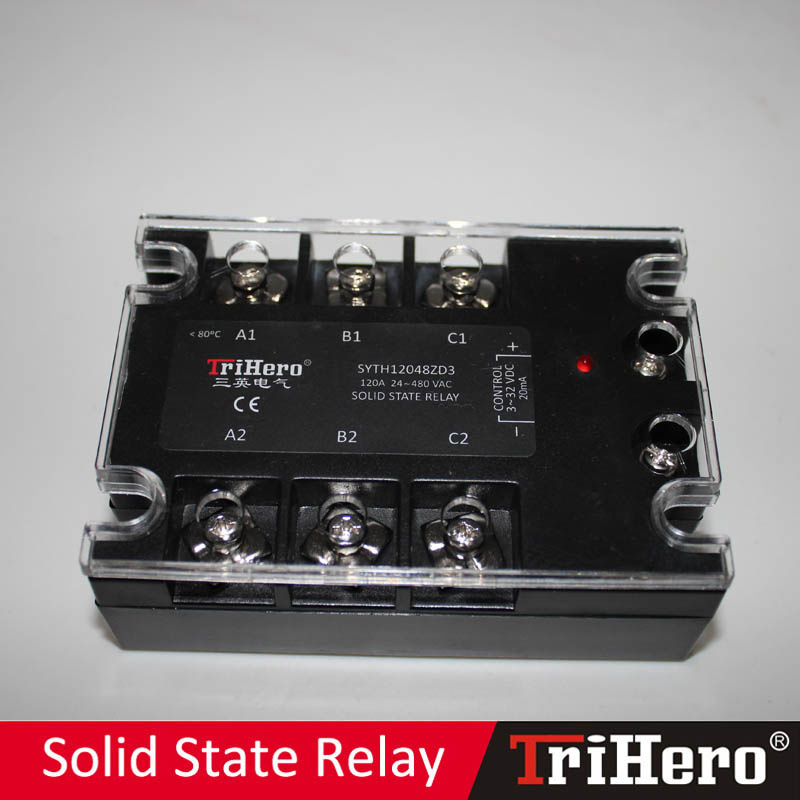 120A DC/AC SSR Solid State Relay 3-Phase