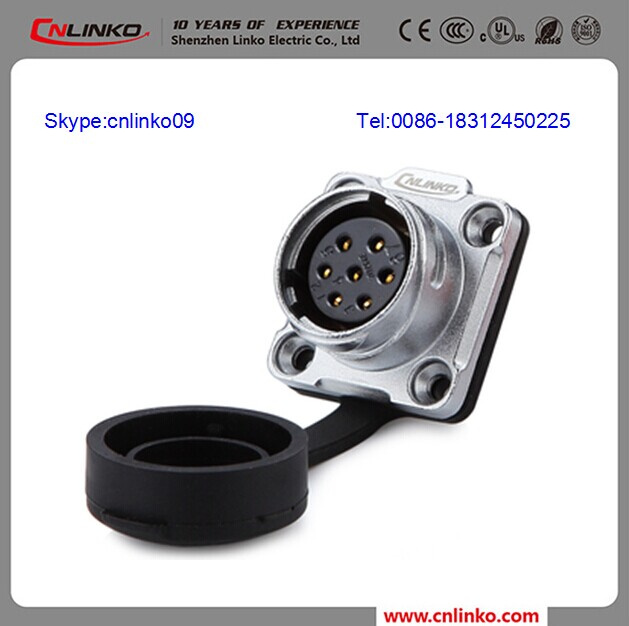 Waterproof 7 Way Circular Adapter Type Signal Cable Connector