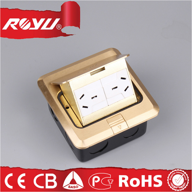 Aluminum Alloy Raised Floor Socket with 2 Universal Module Inside
