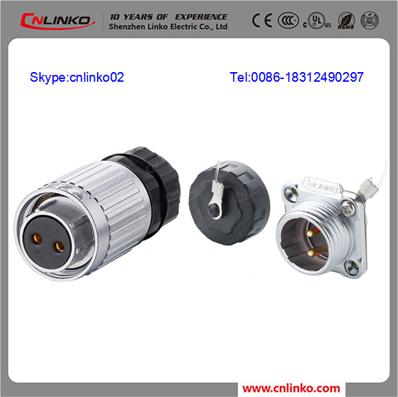 Male Plug Connector/240V Waterproof Connector/Panel Mount Connector