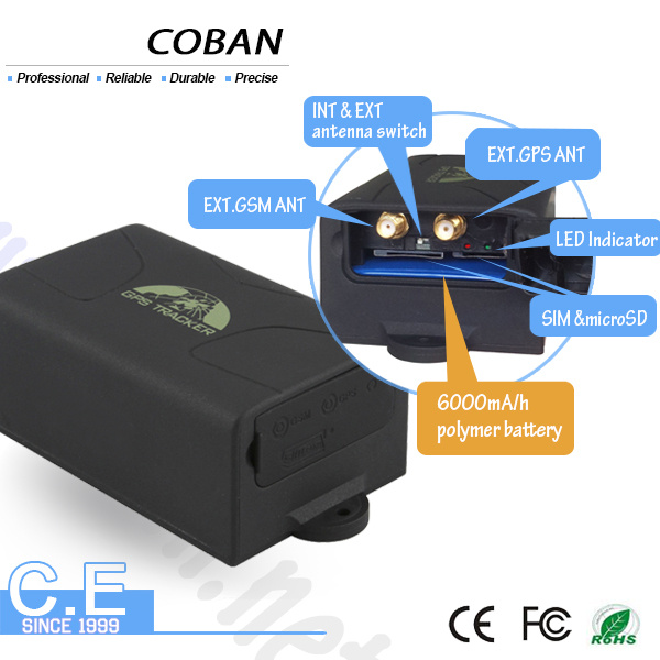 GPS Tracker 104 with External and Internal GPS GSM Antenna