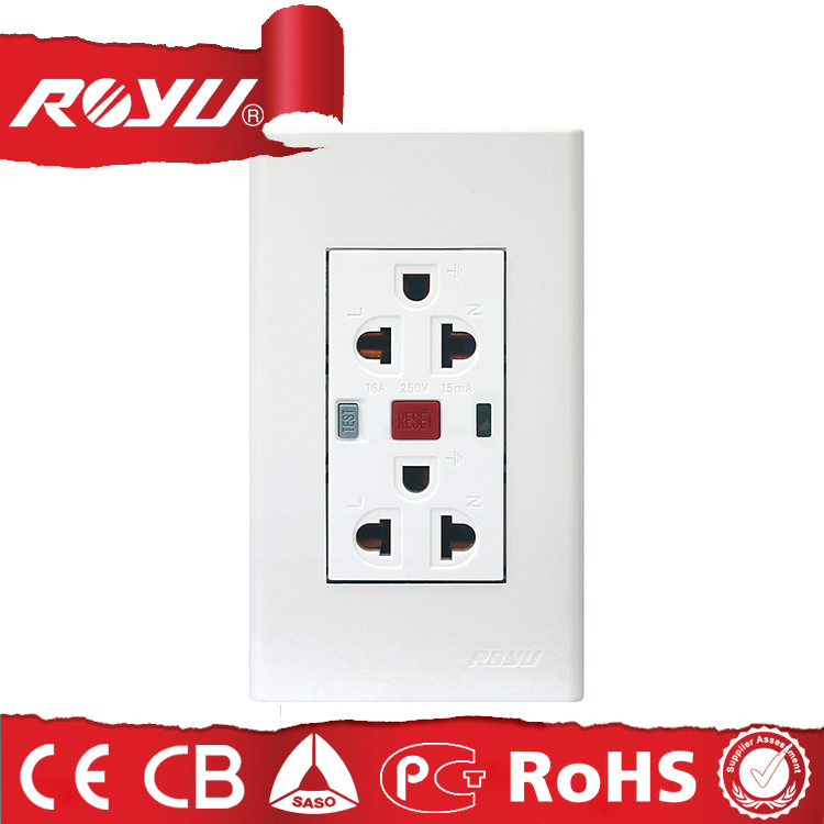250V 16A Fixed Multifunction Leakage Protection Socket for Household Appliances