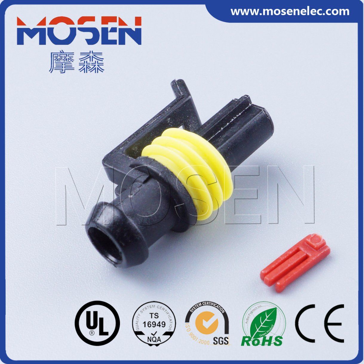 Te AMP Auto Sensor Connector 282103-1 Black Waterproof Plug
