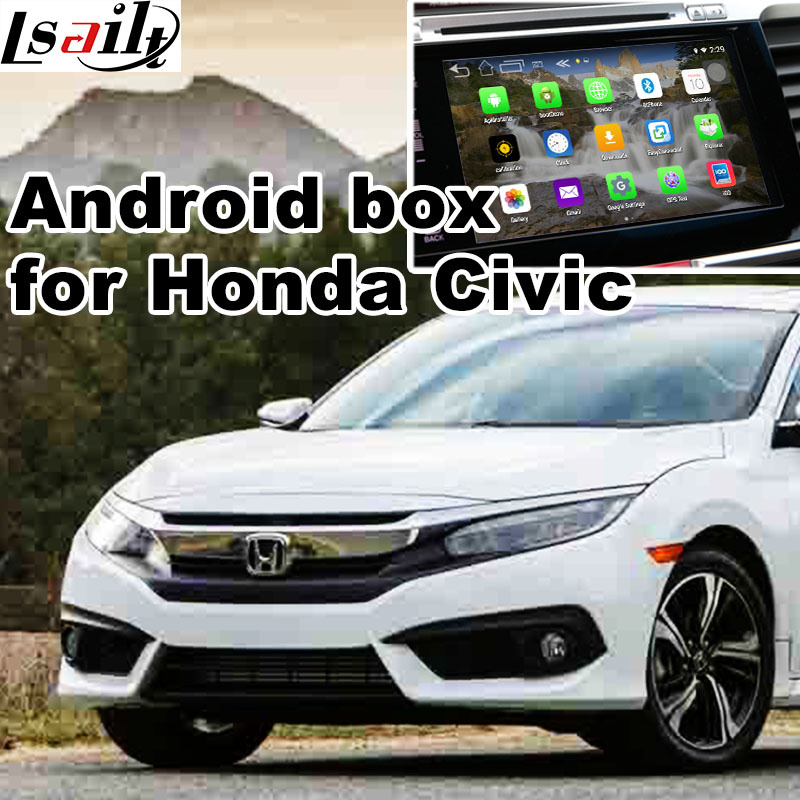 Android HD GPS Navigation Video Interface for 2016 Honda Civic Mirrorlink, Video Panoramic View, Voice Control, Android APP