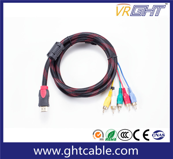 1.5m High Quality 5RCA-HDMI Cable for 1.4V