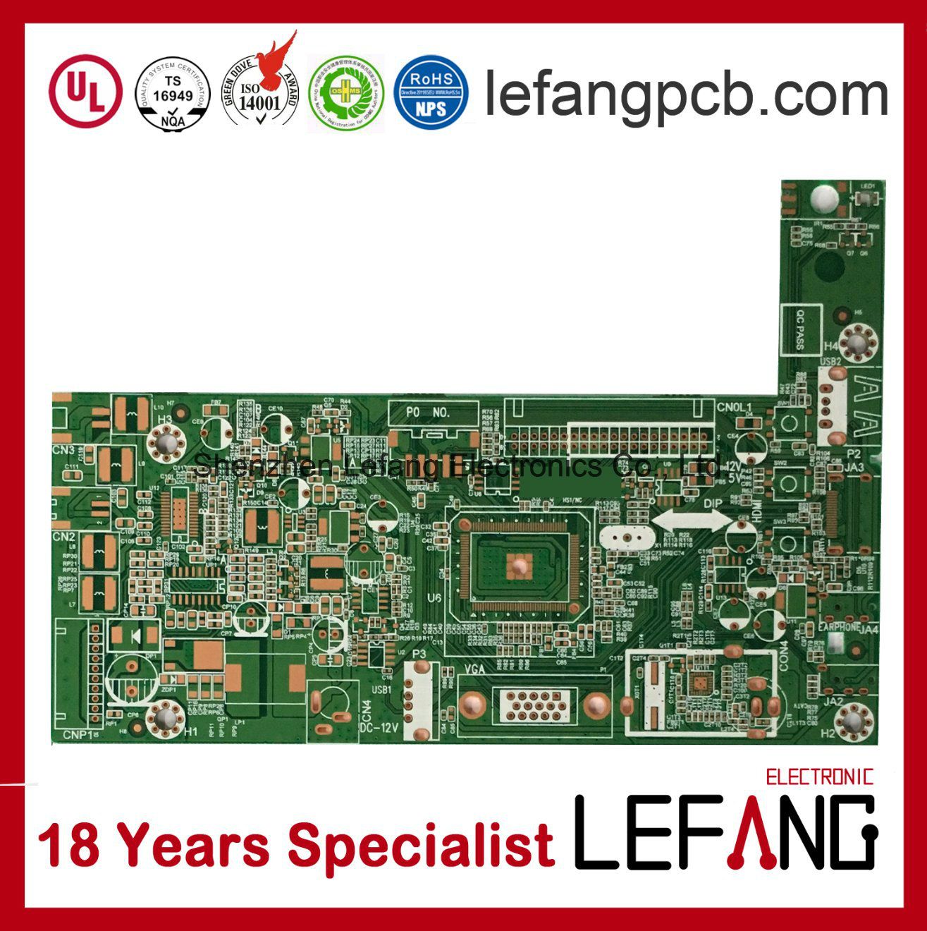 Security Electronic Intercom Signal Circuit Board PCB with OSP