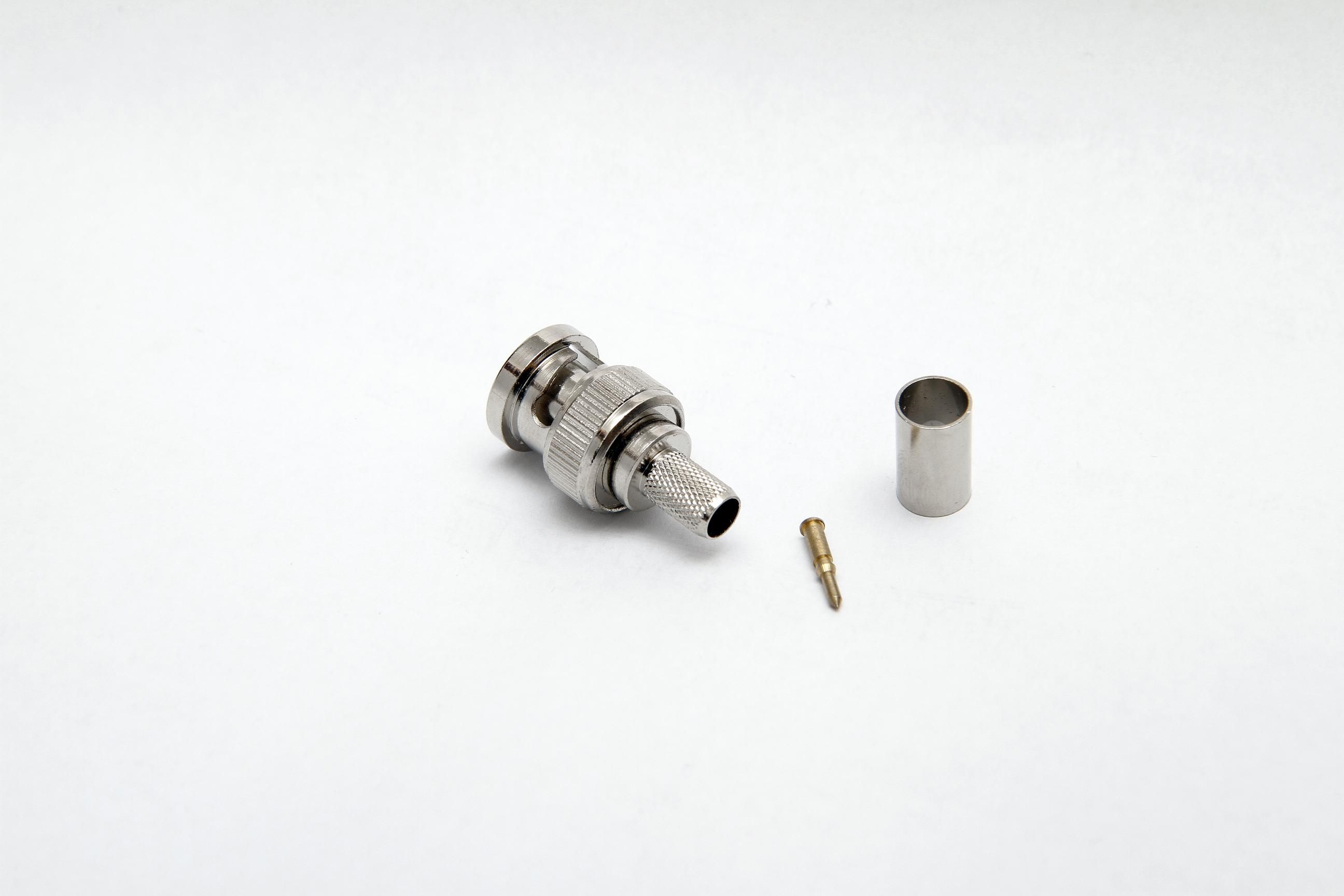 BNC Male Crimp Connector Brass&Zinc