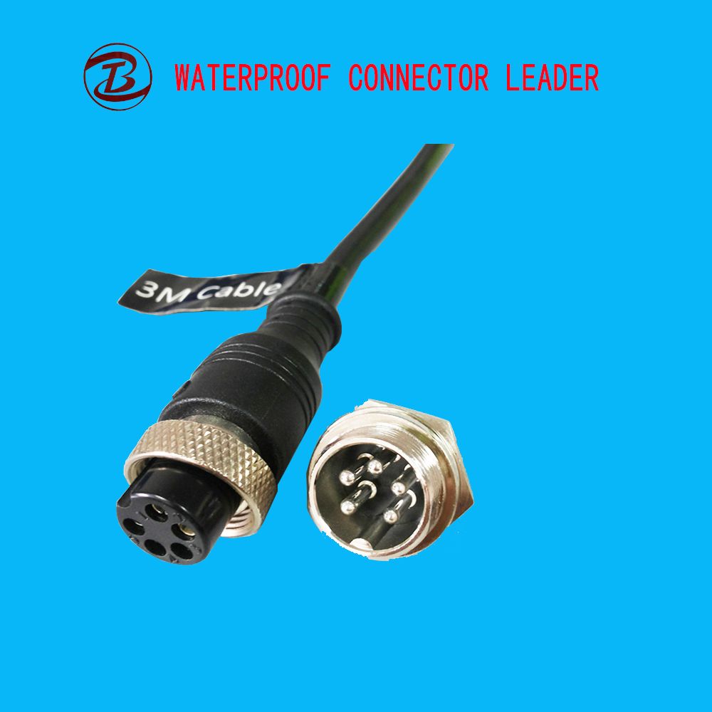Male Female 2 to 12pin Waterproof Bulkhead Connector