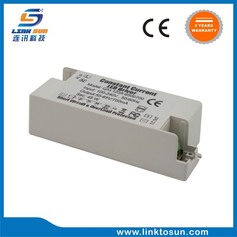 Constant Current 45W 55-65V 0.7A Waterproof LED Driver