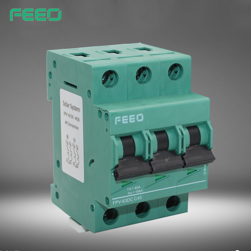PV DC 3p 20A MCB Mini Circuit Breaker in Wenzhou
