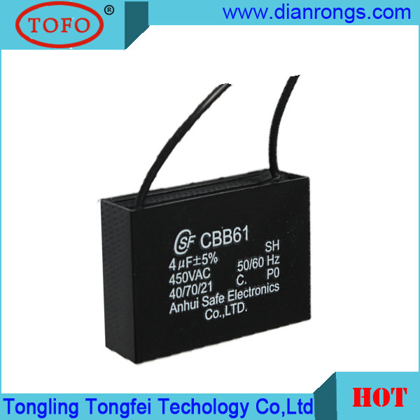 2.5UF 450VAC Cbb61 Capacitor for Fan