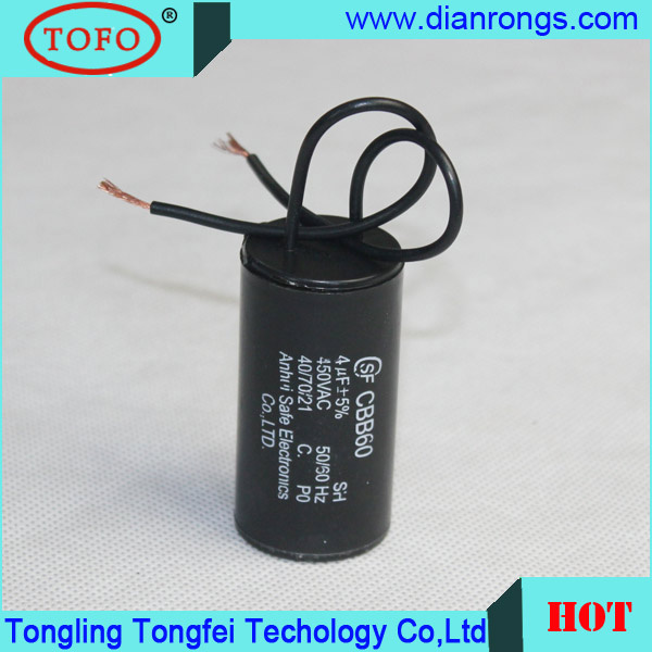 Cbb60 AC Metallized Polypropylene Film Capacitor