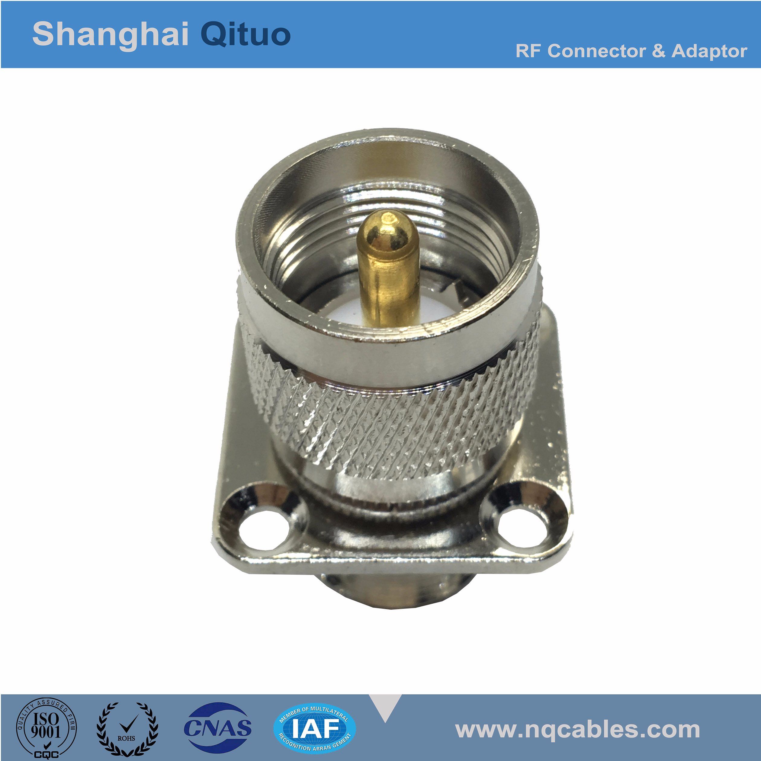 RF Connector Adaptor UHF (SL16) Male Plug to Female Jack Flange