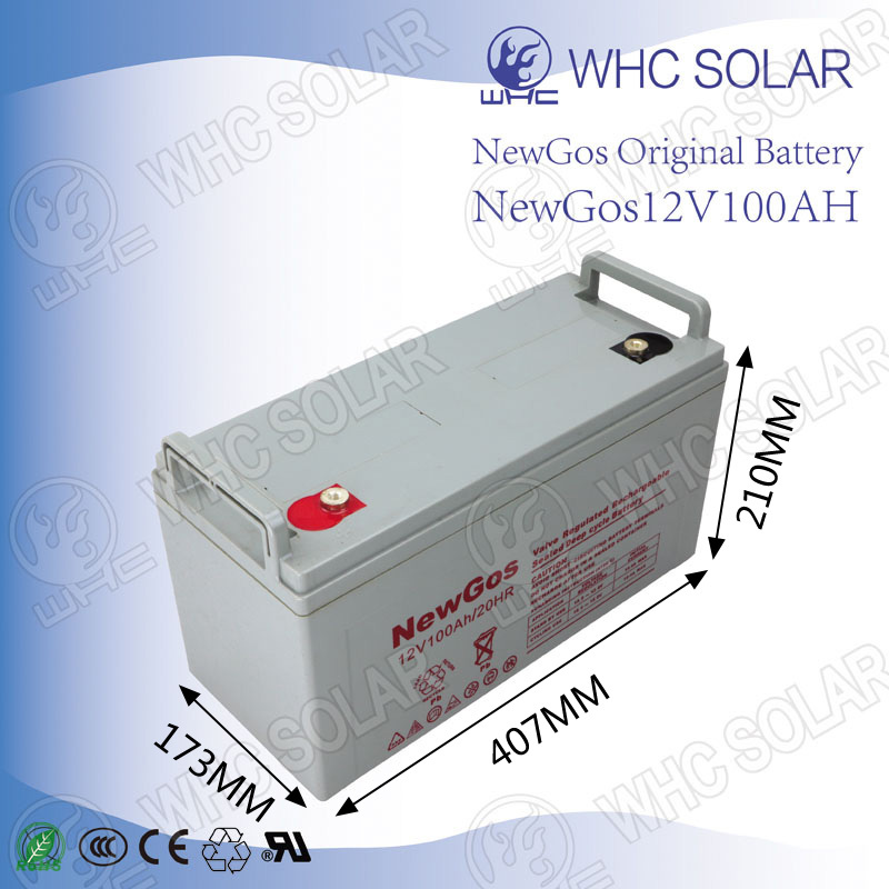 Deep Cycle Lead Acid 12V 100ah Solar Battery for Solar System