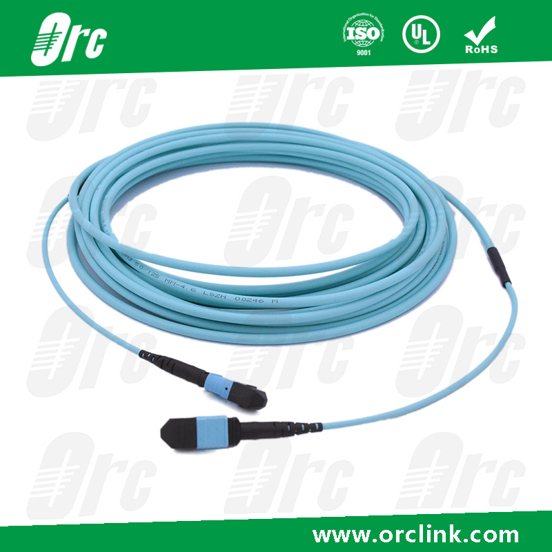 8f/12f/24f MPO/MTP Patchcord Jumper Optical Fiber Connector Om3 LSZH 10 Meters