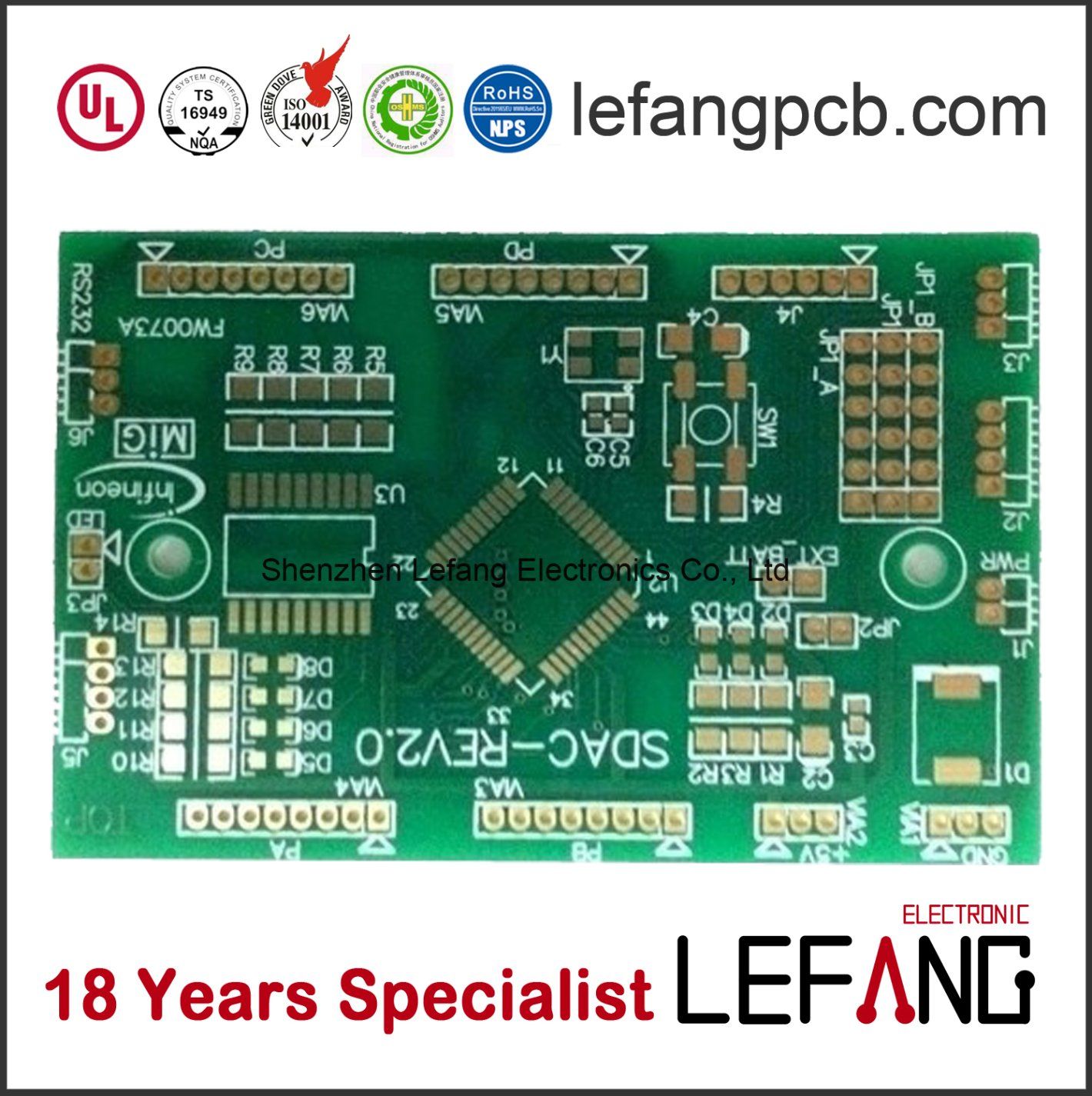 Enig PCB Board for Industrial Control Apparatus