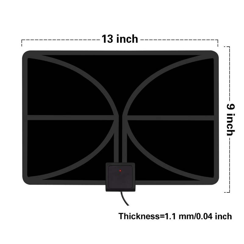 Flat HDTV Digital Indoor TV Antenna HD VHF UHF Signal