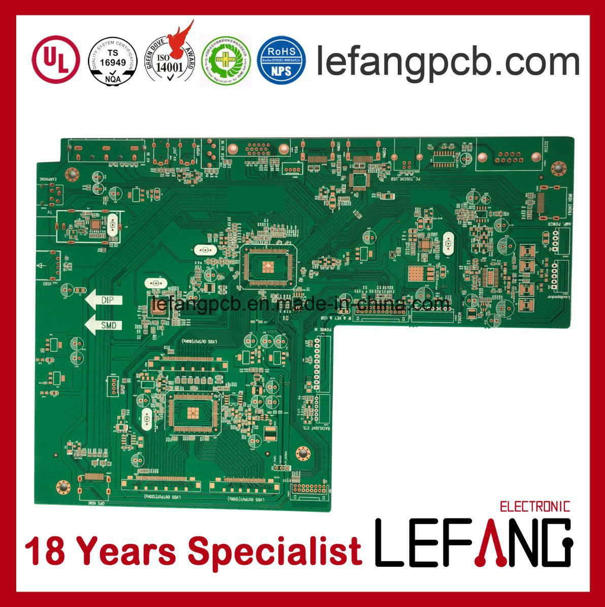 PCB Printed Circuit for Vehicle Amplifier