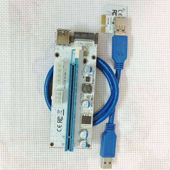 New USB 3.0 PCI-E Express 1X -16X GPU Extender Riser Card Adapter 008s