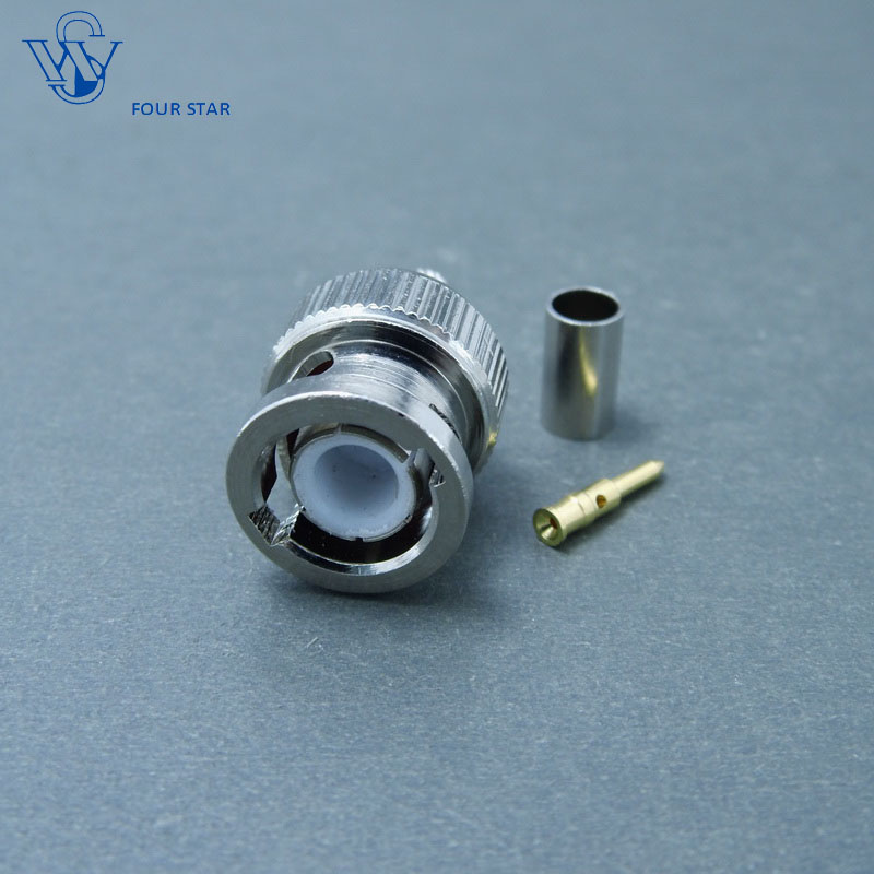 RF Coaxial BNC Male Crimp Connector for 2.5c-2V Cable