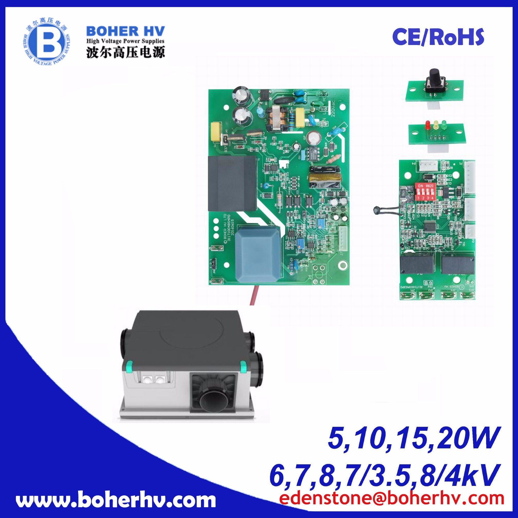 High Voltage ventilation Purifier Power Supplies with UK technology CF02C