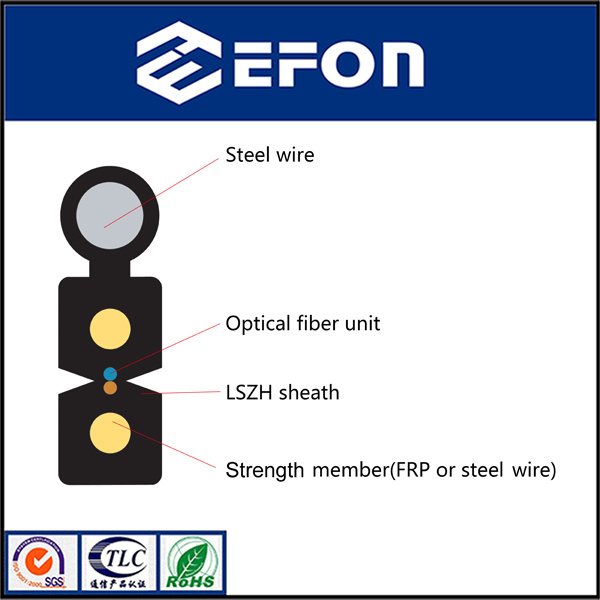 4 Core Self-Supporting FTTH Drop Fiber Cable with Good Quality (GJYXCH)