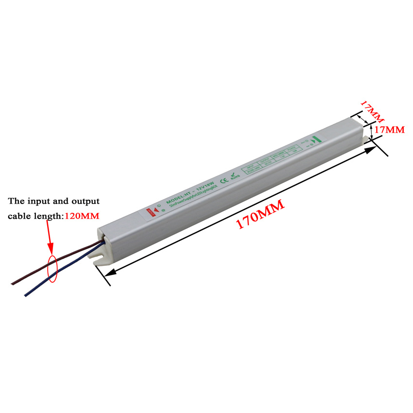 12V 18W Ultra Thin LED Power Supply for Light Box