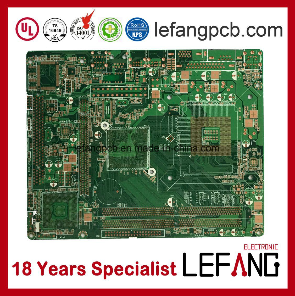 Fr4 1.2mm Printed Circuit Board PCB for Medical Cure Device