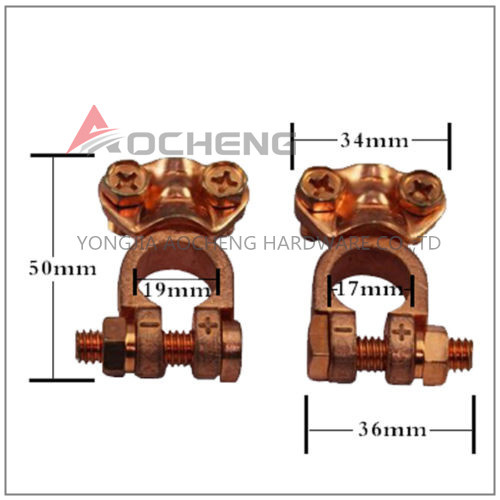 Copper Plated Car Battery Terminal Battery Connector Holder Post Clamp Clips