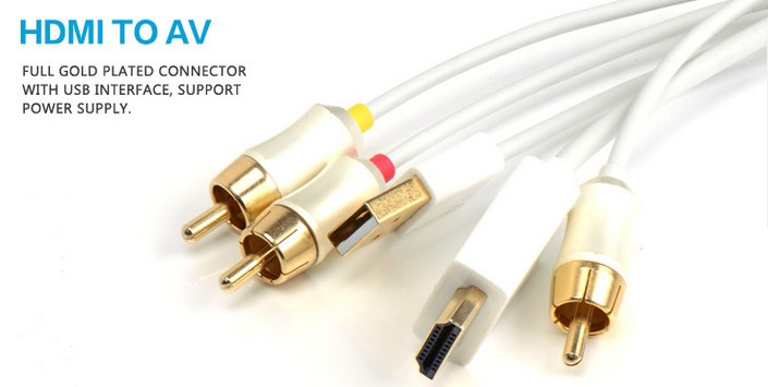 1.5m HDMI to 3RCA AV Converter Cable for LCD (VAA-C03)