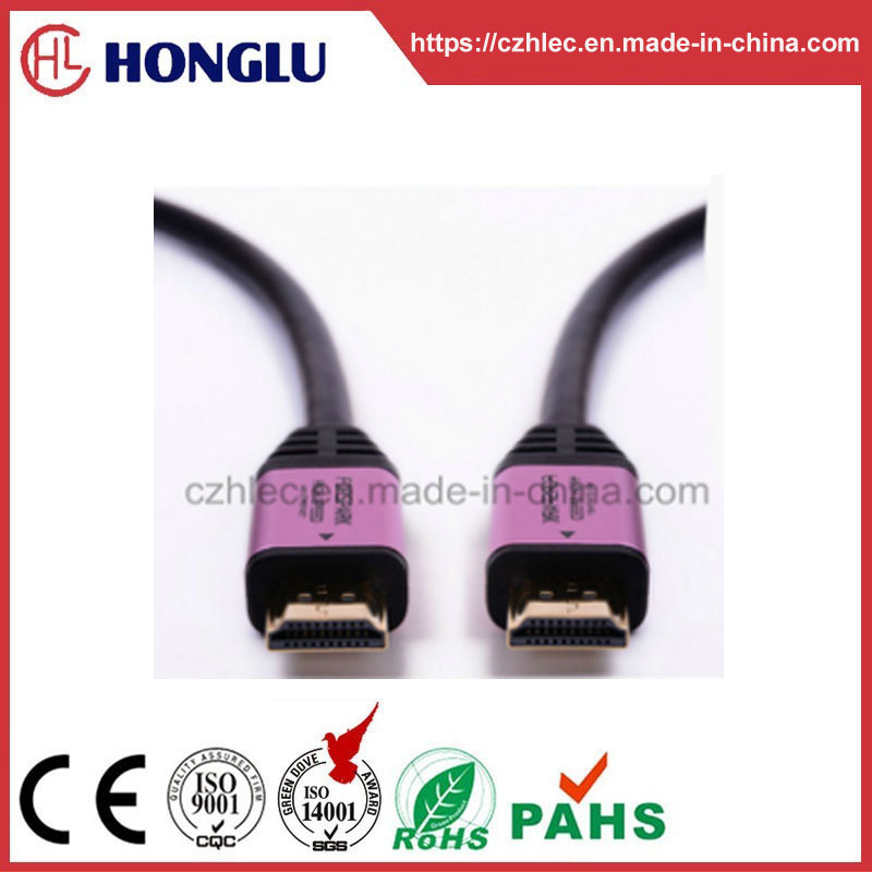 Metal Case Corrosion Resistant Two Images Ethernet HDMI Cable