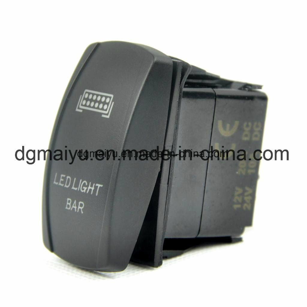 Laser Backlit on/off Rocker Switch Kit for Vehicle Boat Marine