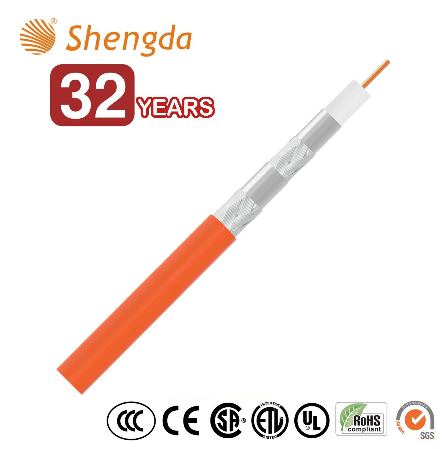 RG6 Quad Shield Coaxial Cable Power Wire