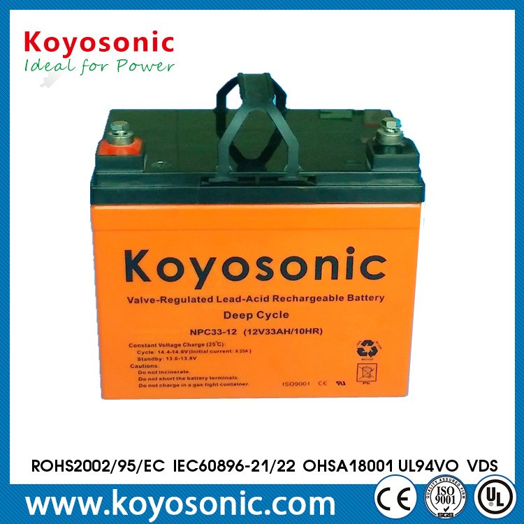 Low Discharge 12V 33ah Deep Cycle Battery Use for Inverter
