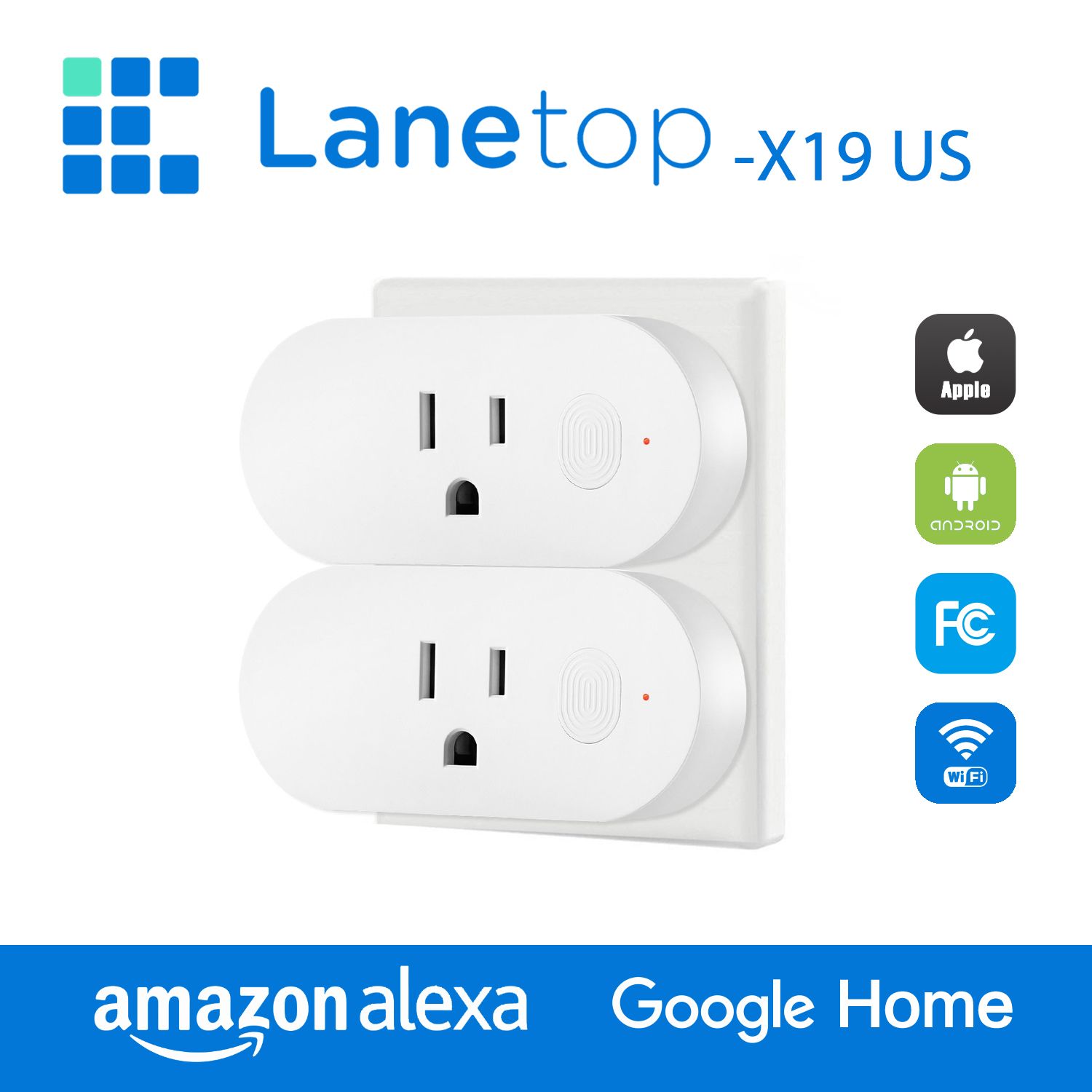 16A Wi-Fi Enabled Mini Smart Plug Remote Control with Timer