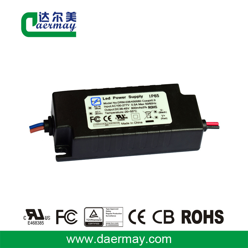 LED Driver for Outdoor Lighting 36W 45V IP65