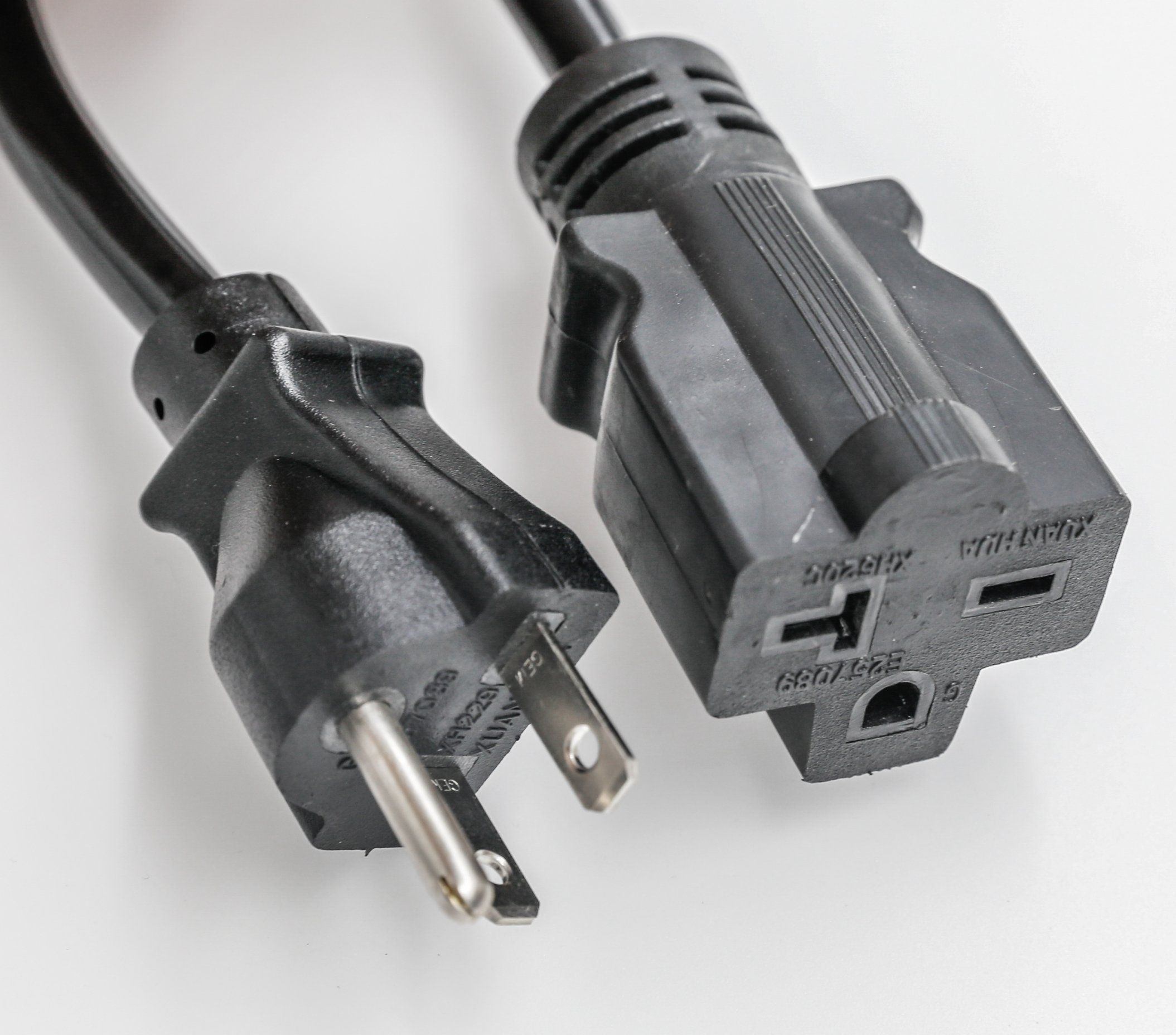 NEMA 5-15p Plug 3 Pin Plug Extension Cord