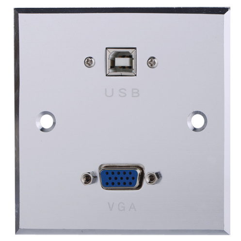 Aluminum AV Wall Socket, Face Plate (9.2043)